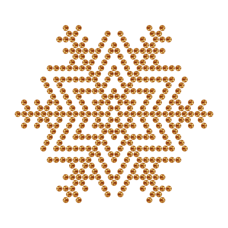 Motivo Fiocco di Neve Termoadesivo Hotfix - Vari colori - In Cristallo - Topaz 142 - Xilion 2038 - Crystal Stones