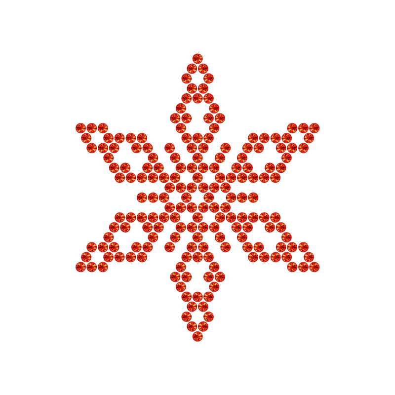 Motivo Fiocco di Neve Termoadesivo Hotfix FN02 - Vari colori - In Cristallo - Hyacinth 150 - Xilion 2038 - Crystal Stones