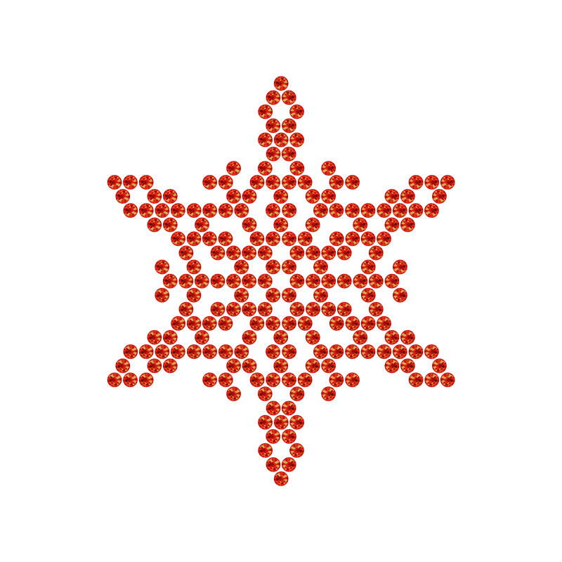 Motivo Fiocco di Neve Termoadesivo Hotfix FN03 - Vari colori - In Cristallo - Hyacinth 150 - Xilion 2038 - Crystal Stones