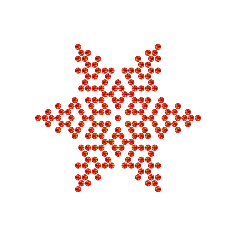 Motivo Fiocco di Neve Termoadesivo Hotfix FN04 - Vari colori - In Cristallo - Hyacinth 150 - Xilion 2038 - Crystal Stones