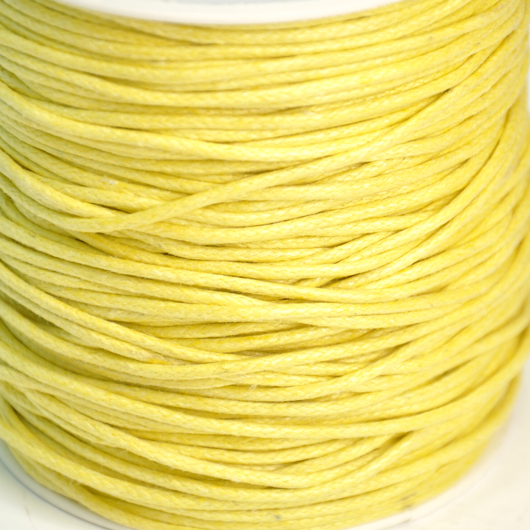 foto cordoncino in cotone cerato giallo