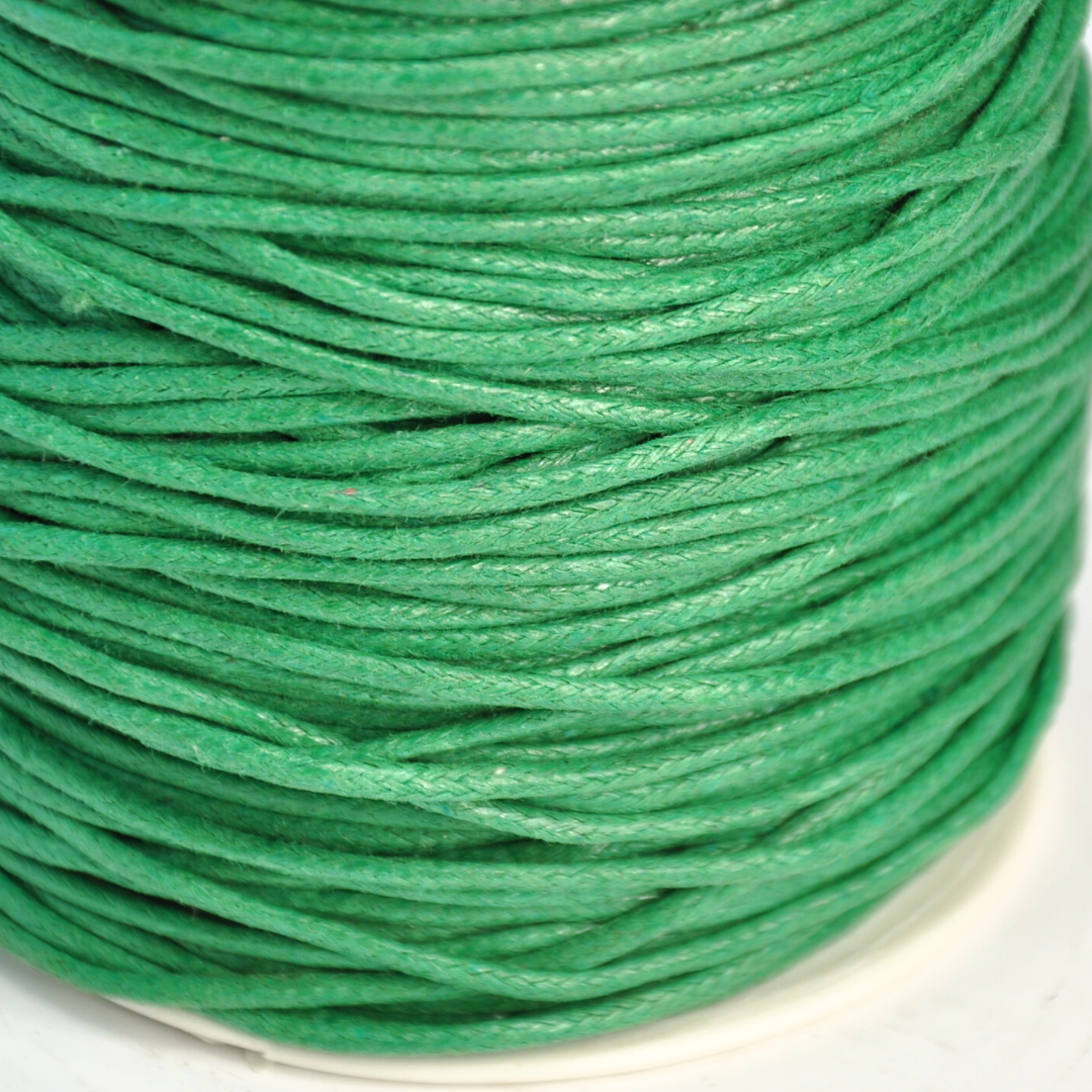 foto cordoncino in cotone cerato verde